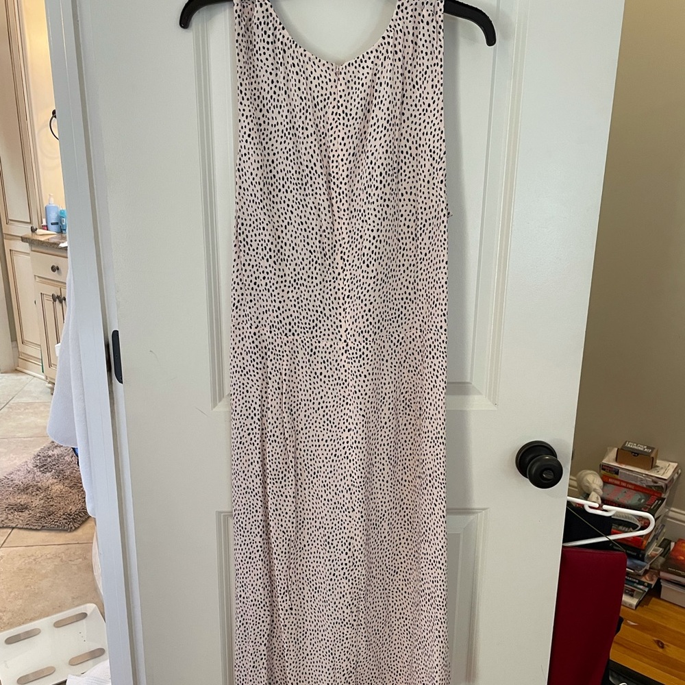 Chelsea 28 pink polka dot tie flowy dress